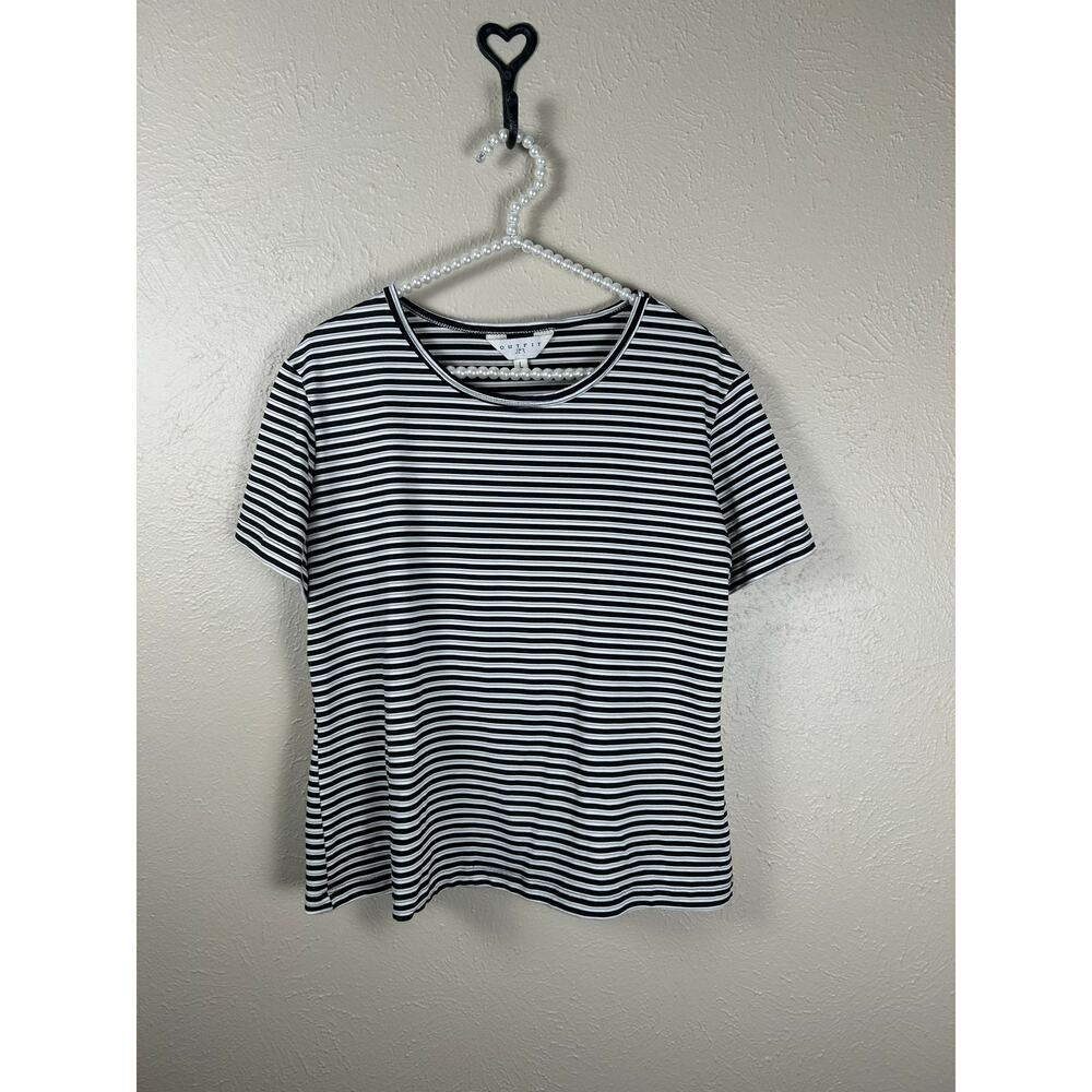 Outfit JPR Striped Top Womens Size Large Preppy Basic Chic Casual Shirt Y2K